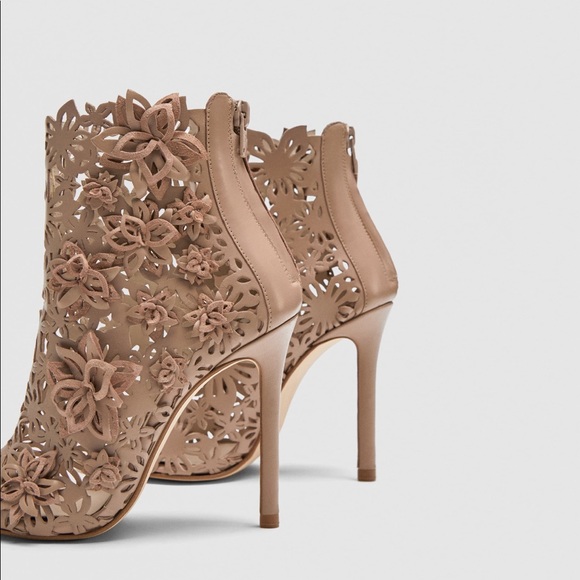 Nwt Zara wraparound leather high heels - Picture 5 of 8